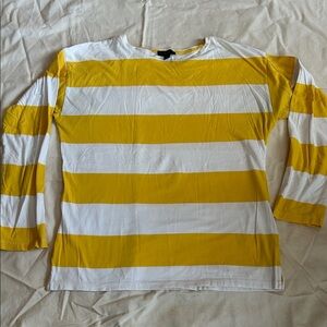 J. Crew Yellow and White Striped Tee